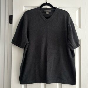 Banana Republic men's cotton sweater.  Charcoal grey.